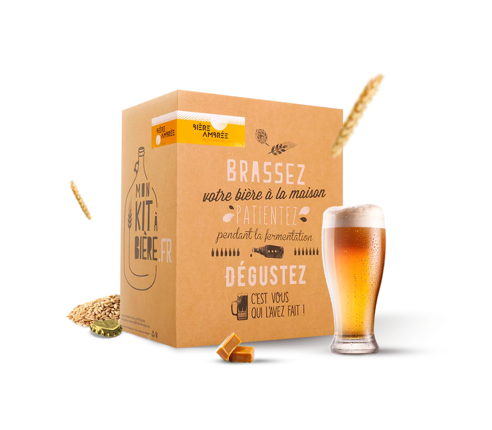 KIT COMPLET DE BRASSAGE ARTISANAL BIÈRE AMBRÉE 5 LITRES - Epicerie fine la  délicieuse