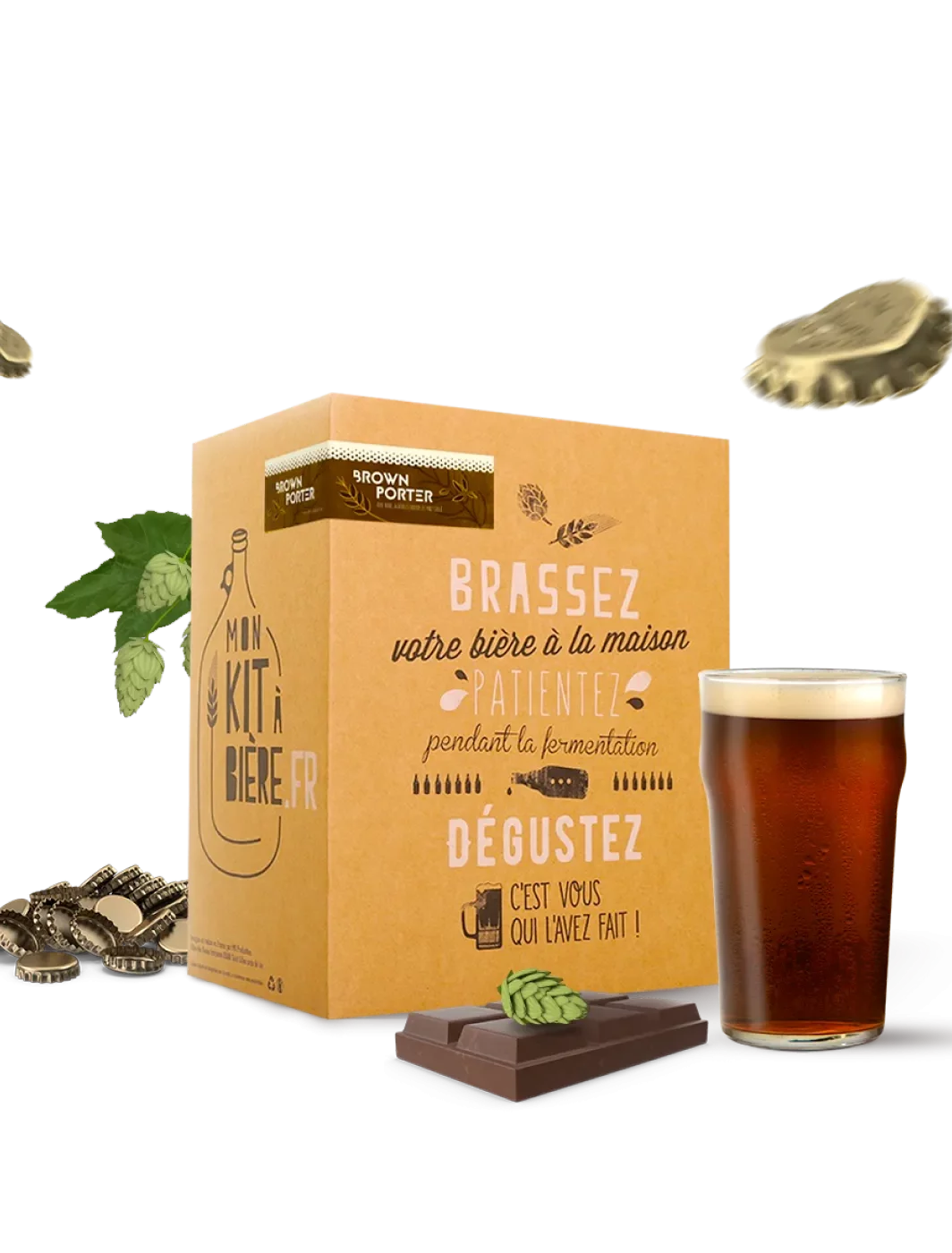 Kit intermédiaire de Brassage Artisanal Bière Brune Porter 5 litres
