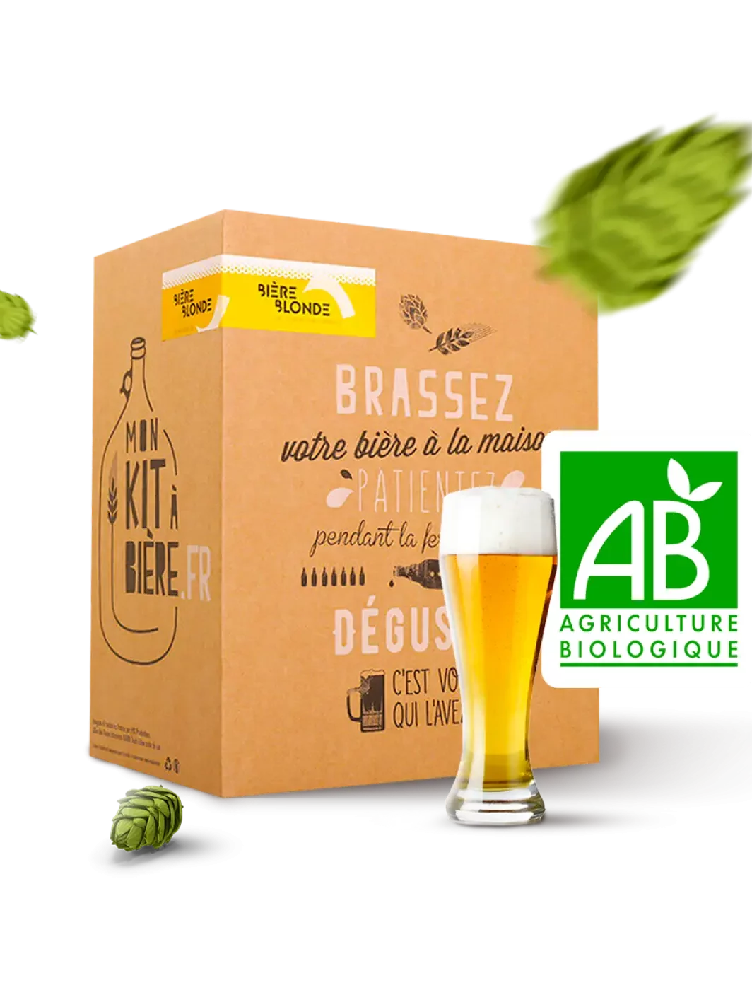 Kit complet de Brassage Artisanal Bière Blonde BIO 5 litres