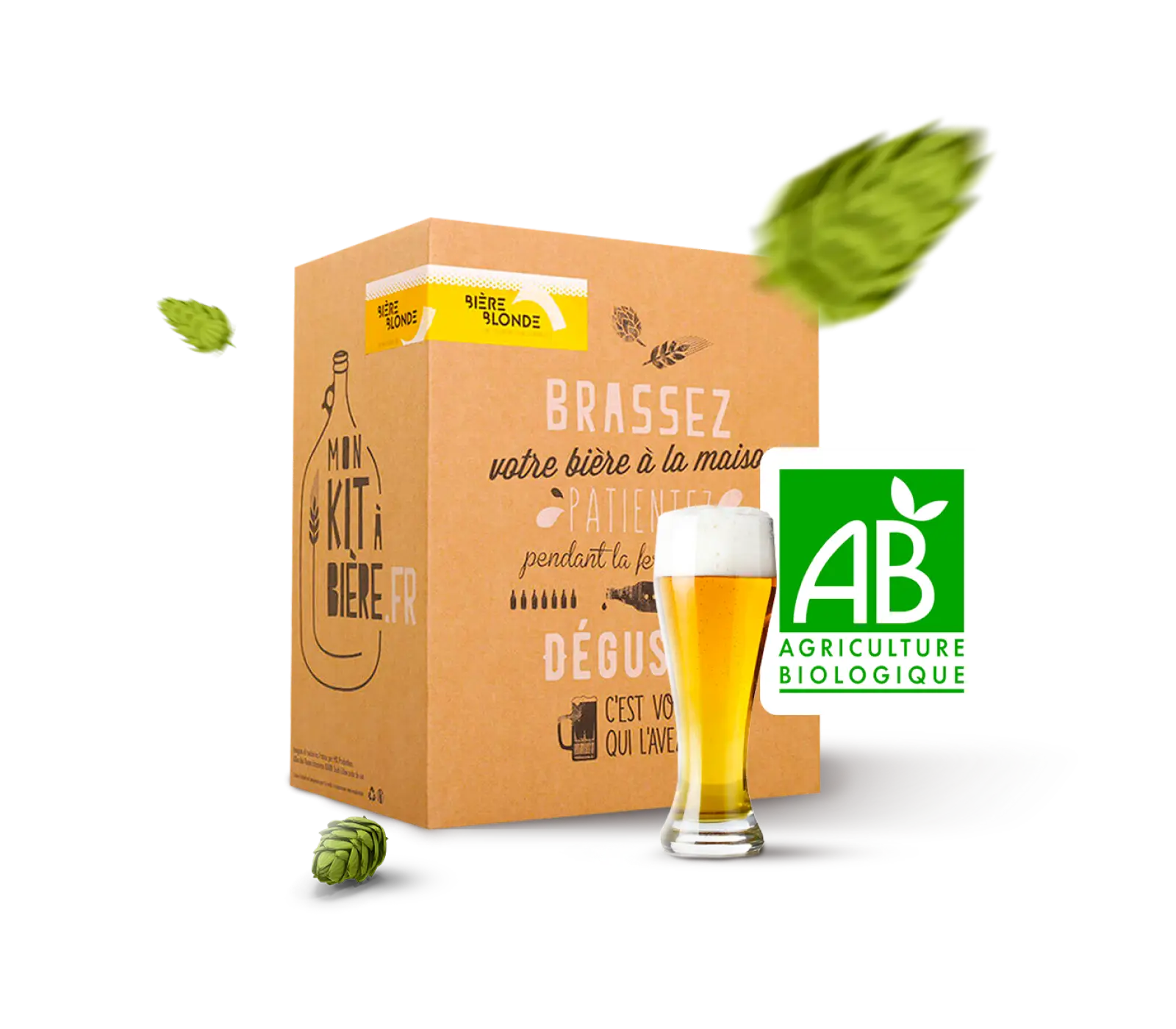 Kit complet de Brassage Artisanal Bière Blonde BIO 5 litres