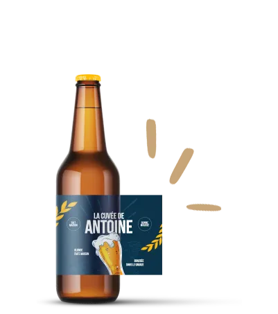 Brew Monkey® Kit de Brassage Bière Blonde, Kit Base de 5L, 6,4% Alc., Kit Fabrication Bière, Idée Cadeau Homme, Kit Bière, Coffret Cadeau  Homme