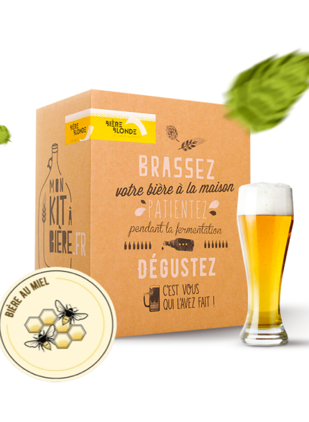 Kit complet de Brassage Artisanal Bière Blonde au Miel 5 litres